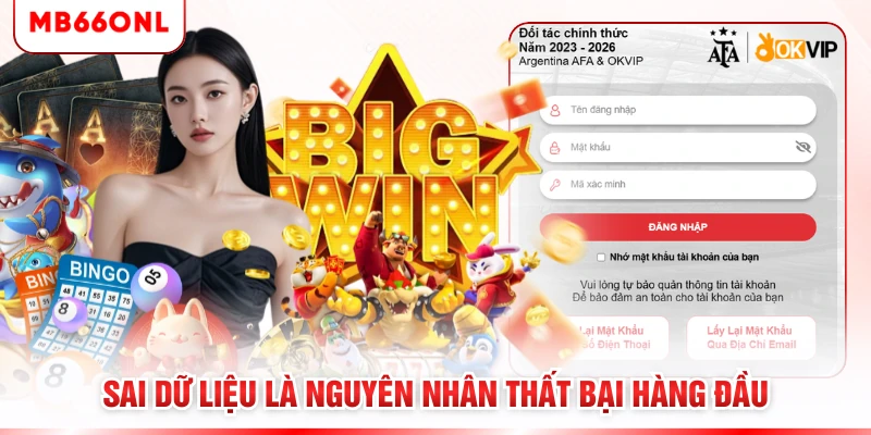 Sai dữ liệu là nguyên nhân thất bại hàng đầu
